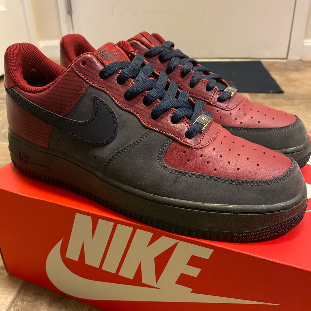 Nike Air Fore 1 Low- Red/Navy/Grey